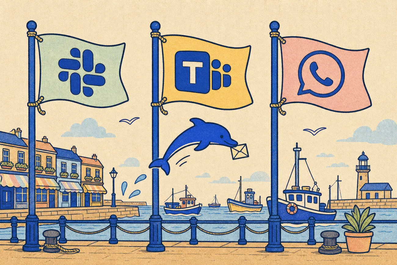 The signal station relaying between Slack, Teams, and WhatsApp