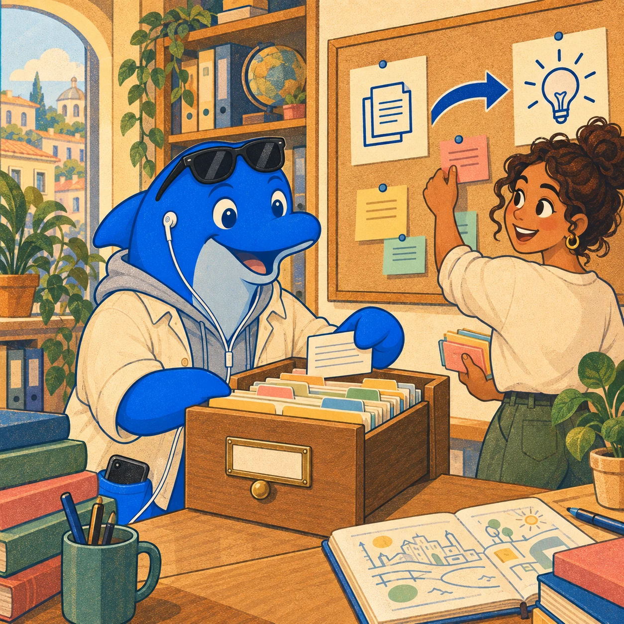 Schmitdy and a colleague recording evidence for the next decision