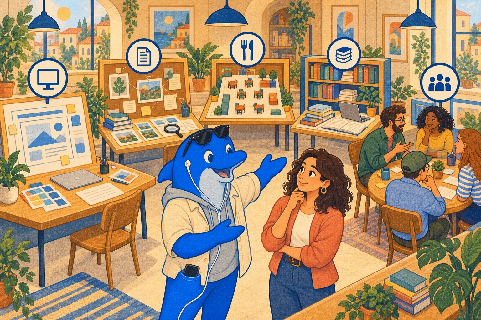 Schmitdy helping a business owner compare five service routes