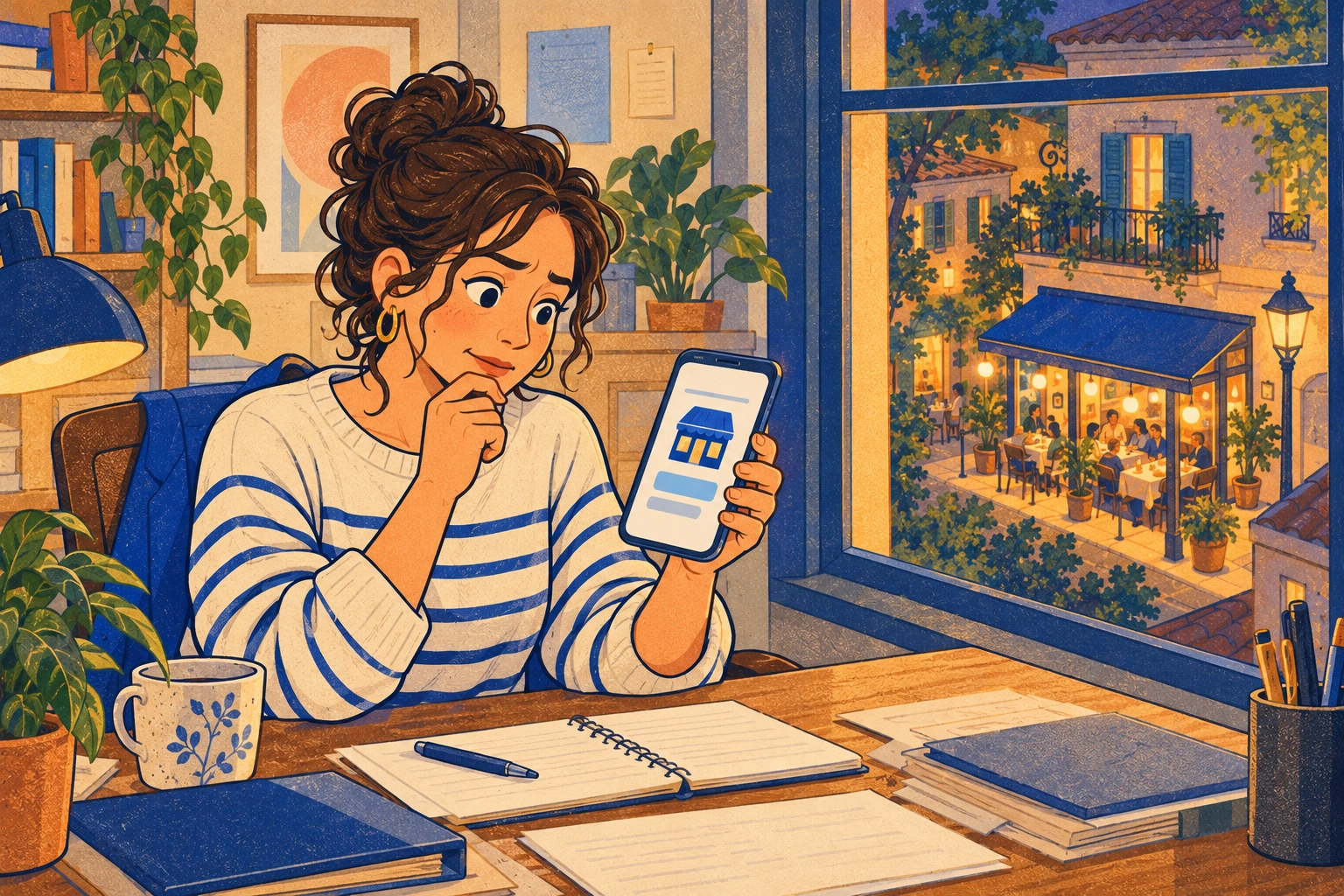 A founder reads an AI answer about her new restaurant that does not mention her group.