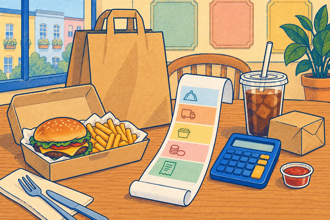 An operator separates the order payment, food and packaging costs, platform charges and refunds before deciding whether the order is useful.